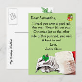 "Briefkaart van de Kerstman" voor kinderen Feestdagenkaart (Voorkant / Achterkant)