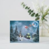 briefkaart van de kersttrein (Staand voorkant)