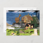 Briefkaart van de kersttrein (Voorkant / Achterkant)