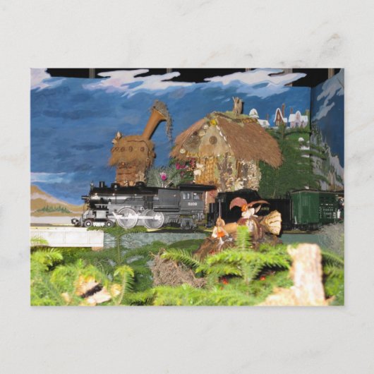 Briefkaart van de kersttrein (Voorkant)