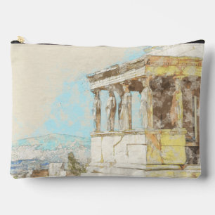briefkaart van de kleurenschets van Athene grieke Etui