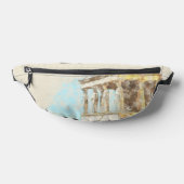  briefkaart van de kleurenschets van Athene grieke Heuptasje (Liggend)