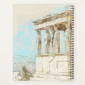  briefkaart van de kleurenschets van Athene grieke Planner (Achterkant)