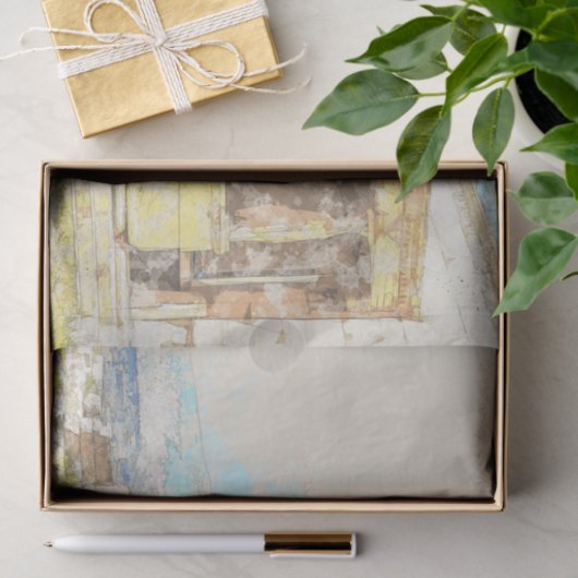  briefkaart van de kleurenschets van Athene grieke Tissuepapier (Geschenk)