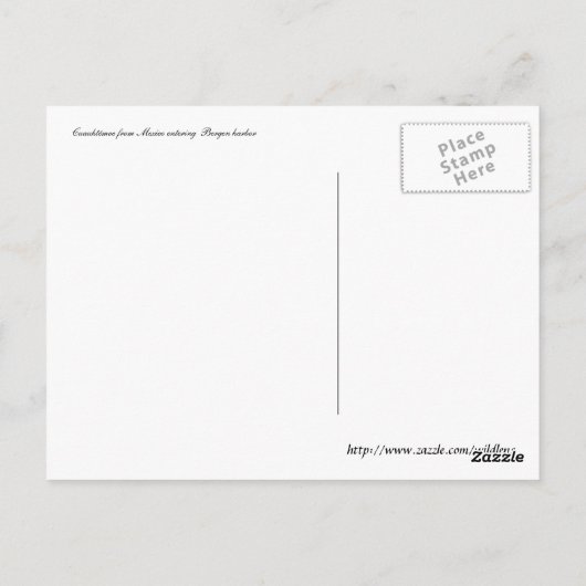 Briefkaart van de koopvaardij (Achterkant)