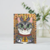 Briefkaart van de Kunst van de Kat Bastet van de (Staand voorkant)