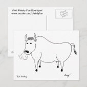 Briefkaart van de Kunst van de stier het Volks (Voorkant / Achterkant)