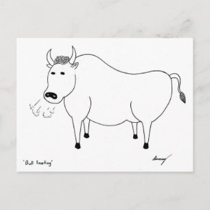 Briefkaart van de Kunst van de stier het Volks