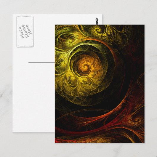 Briefkaart van de Kunst van de zonsopgang het (Voorkant / Achterkant)