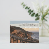 Briefkaart van de kust van Californië Miles Shore (Staand voorkant)