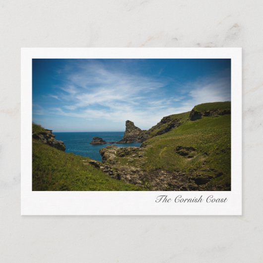 Briefkaart van de kust van Cornish (Voorkant)