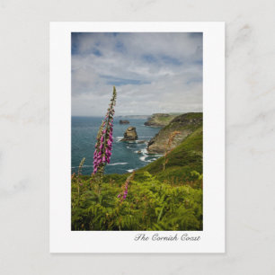 Briefkaart van de kust van Cornish