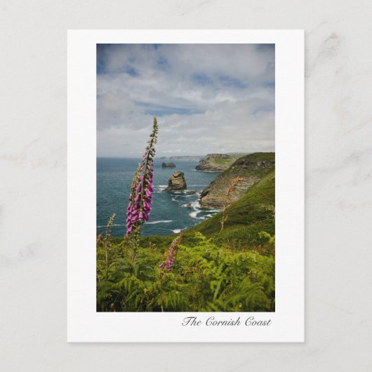 Briefkaart van de kust van Cornish (Voorkant)