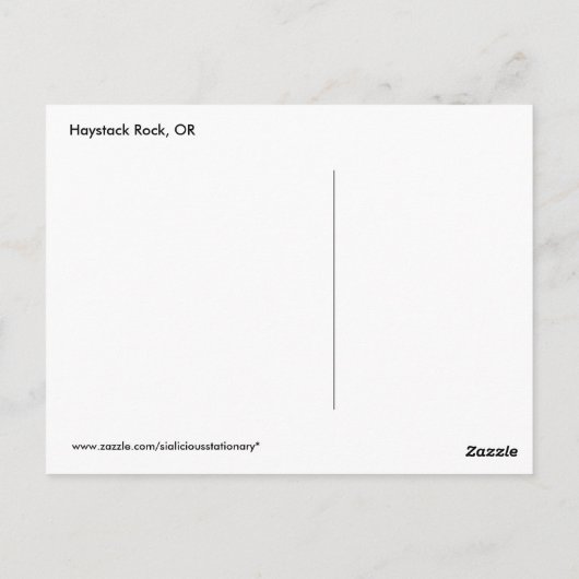 Briefkaart van de Kust van Oregon van de Rots van (Achterkant)