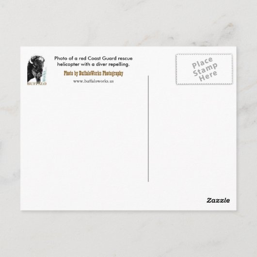 Briefkaart van de kustwacht (Achterkant)