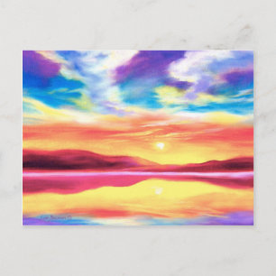 Briefkaart van de landschapszone van het zonnemeer