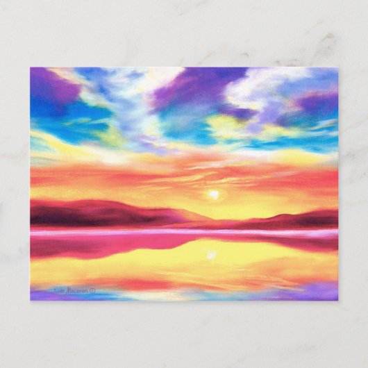 Briefkaart van de landschapszone van het zonnemeer (Voorkant)