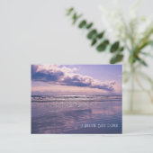 Briefkaart van de Lavender Ocean Sunrise (Staand voorkant)