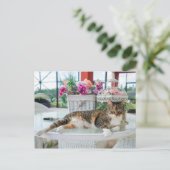 briefkaart van de lentekat (Staand voorkant)