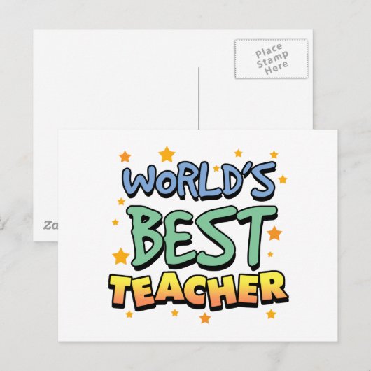 Briefkaart van de Leraar van de wereld het Beste (Voorkant / Achterkant)