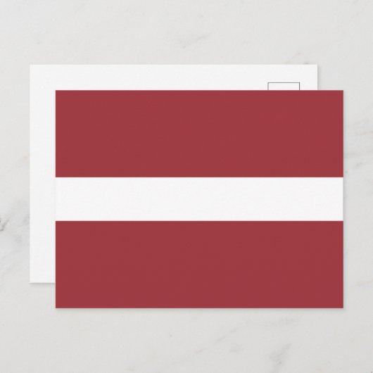Briefkaart van de Letse vlag (Voorkant / Achterkant)
