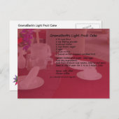 Briefkaart van de lichte fruitkook (Voorkant / Achterkant)