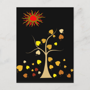 Briefkaart van de liefdesboom