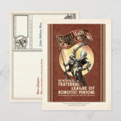 Briefkaart van de Liga van Robotische Personen (Voorkant / Achterkant)