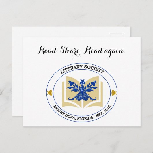 Briefkaart van de literaire samenleving (Voorkant / Achterkant)