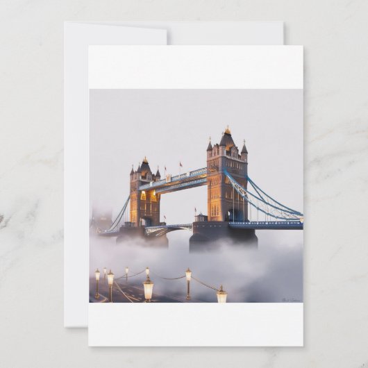 Briefkaart van de London Bridge (Achterkant)