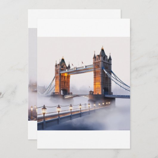 Briefkaart van de London Bridge (Voorkant / Achterkant)