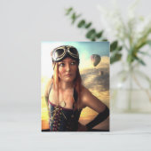 Briefkaart van de luchtschipkapitein (Staand voorkant)