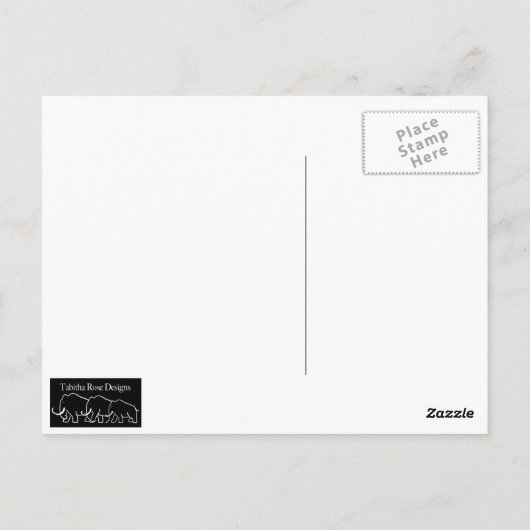 Briefkaart van de Mammoth Family (Achterkant)