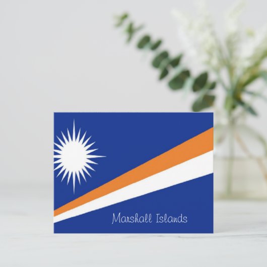 Briefkaart van de Marshalleilanden (Staand voorkant)
