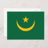 Briefkaart van de Mauritaanse vlag (Voorkant / Achterkant)