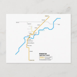 Briefkaart van de metro Edmonton