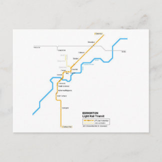 Briefkaart van de metro Edmonton