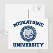 Briefkaart van de Miskatonic University (Voorkant / Achterkant)