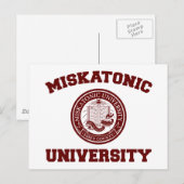 Briefkaart van de Miskatonic University (Voorkant / Achterkant)
