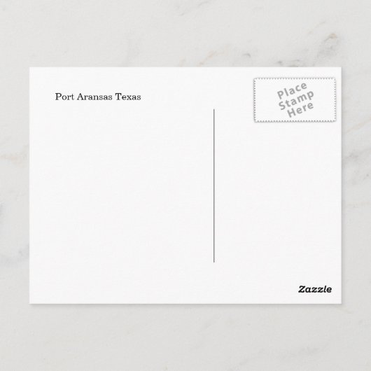 Briefkaart van de Mist van Aransas van de haven (Achterkant)