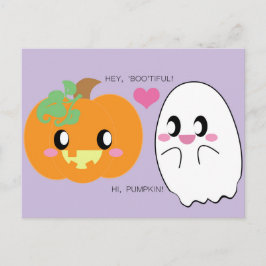 BRIEFKAART van de mooie Pumpkin-liefhebber