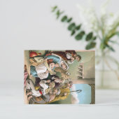 Briefkaart van de nativiteitsscène (Staand voorkant)