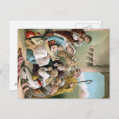 Briefkaart van de nativiteitsscène (Voorkant / Achterkant)