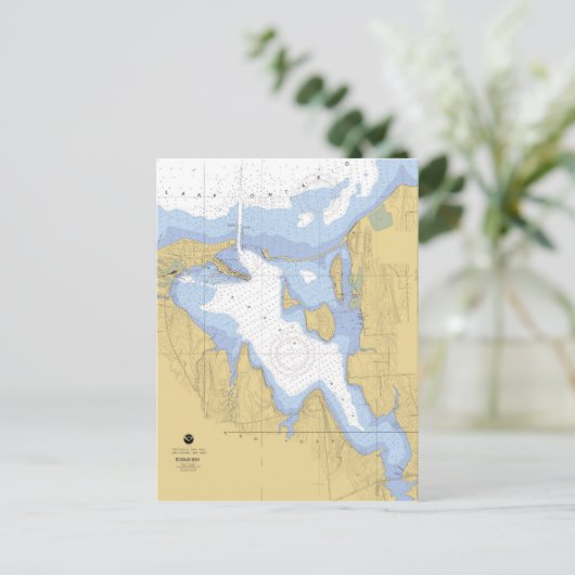 Briefkaart van de Nautical Harbor Chart op Sodus B (Staand voorkant)