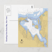 Briefkaart van de Nautical Harbor Chart op Sodus B (Voorkant / Achterkant)