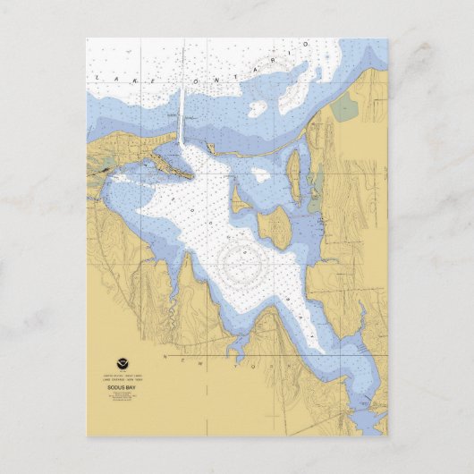 Briefkaart van de Nautical Harbor Chart op Sodus B (Voorkant)
