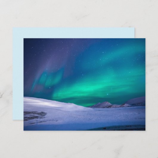 briefkaart van de noordelijke lichten (Voorkant / Achterkant)