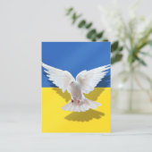Briefkaart van de Oekraïense vlag Peace Dove Freed (Staand voorkant)