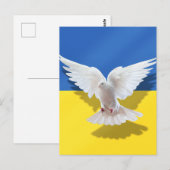 Briefkaart van de Oekraïense vlag Peace Dove Freed (Voorkant / Achterkant)