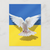 Briefkaart van de Oekraïense vlag Peace Dove Freed (Voorkant)
